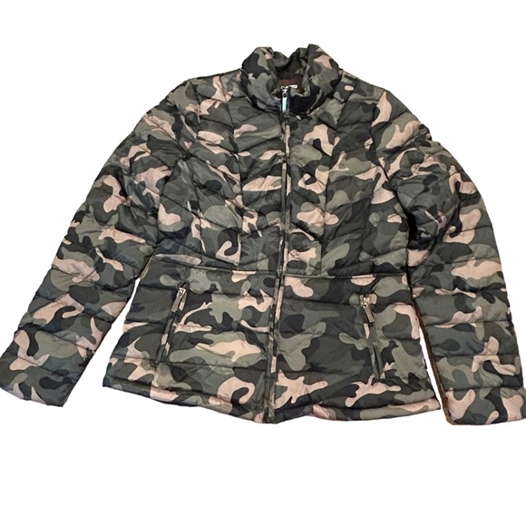 Ci Sona Camouflage Quilted Puffer Jacket M - Picture 3 of 10
